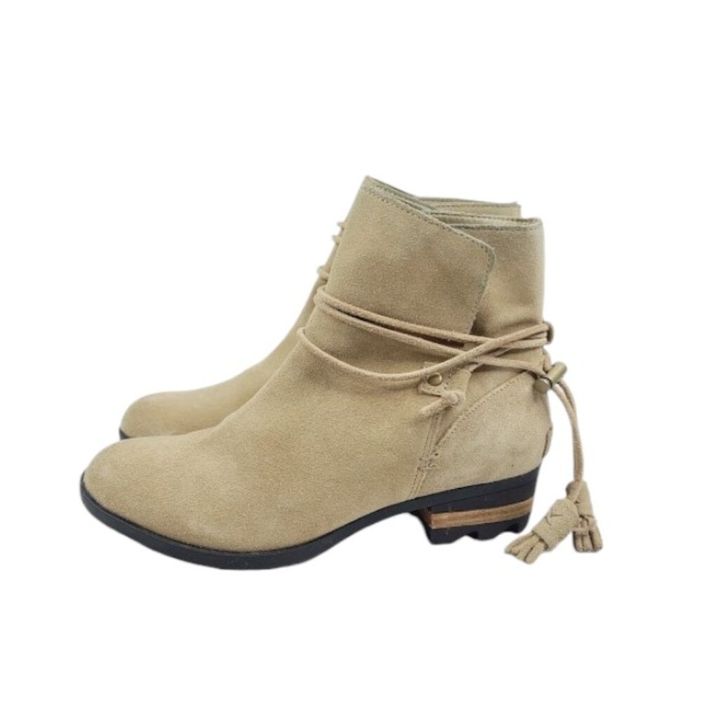 Sorel Women's Tan Farah Short Leather NL2682-214 Classic Ankle Bootie Size 7.5‎
